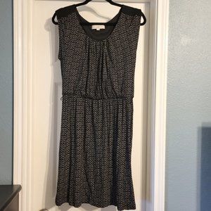 LOFT Lightweight Black and White Dress